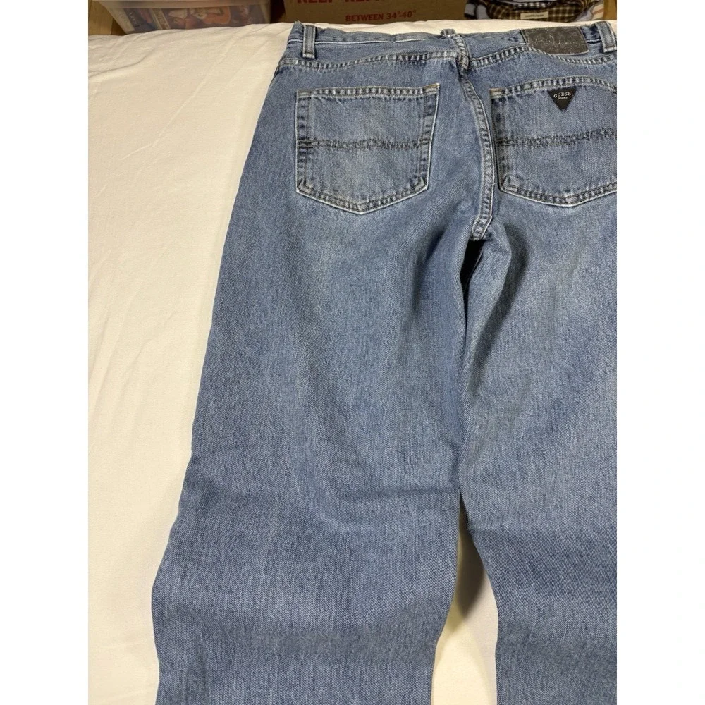 Vintage 90s Guess Jeans 151 Relaxed Fit 31x32 Made in USA Blue Denim Baggy